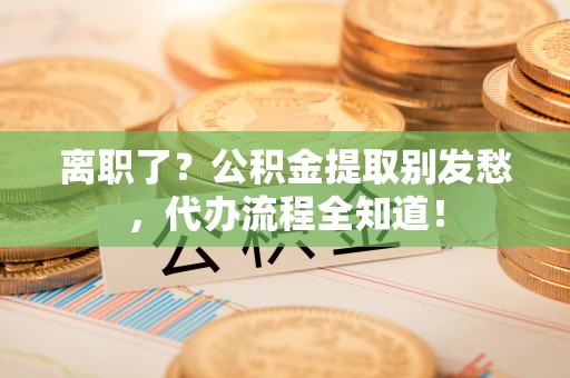 蕲春离职了？公积金提取别发愁，代办流程全知道！