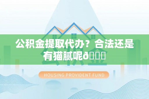 蕲春公积金提取代办？合法还是有猫腻呢😏