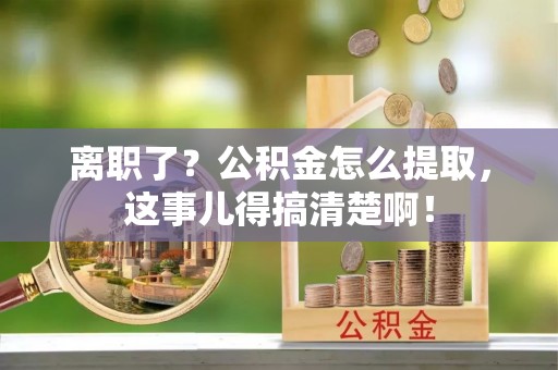 蕲春离职了？公积金怎么提取，这事儿得搞清楚啊！